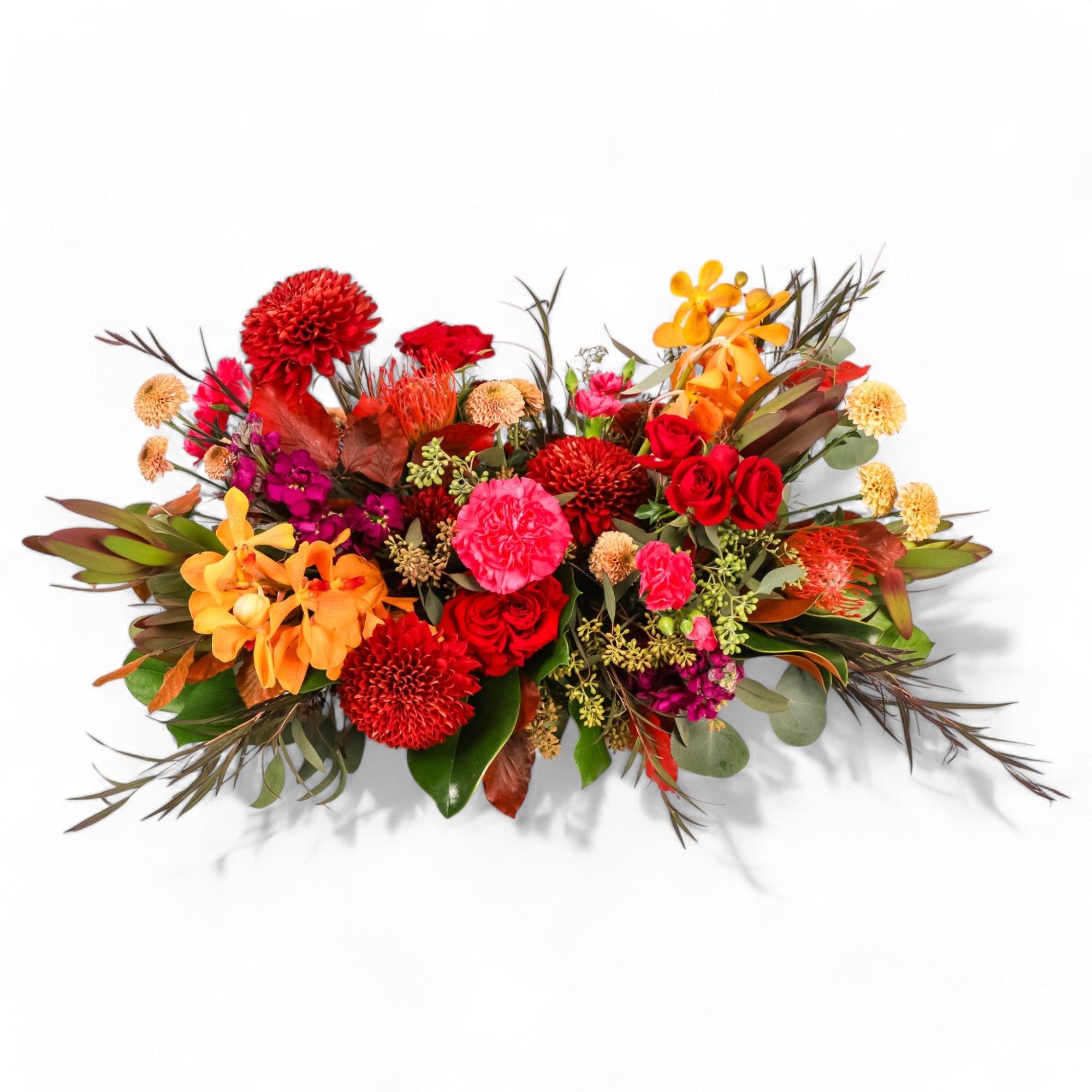 Autumn Harvest Centerpiece - Green Fresh Florals + Plants