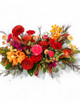 Autumn Harvest Centerpiece - Green Fresh Florals + Plants