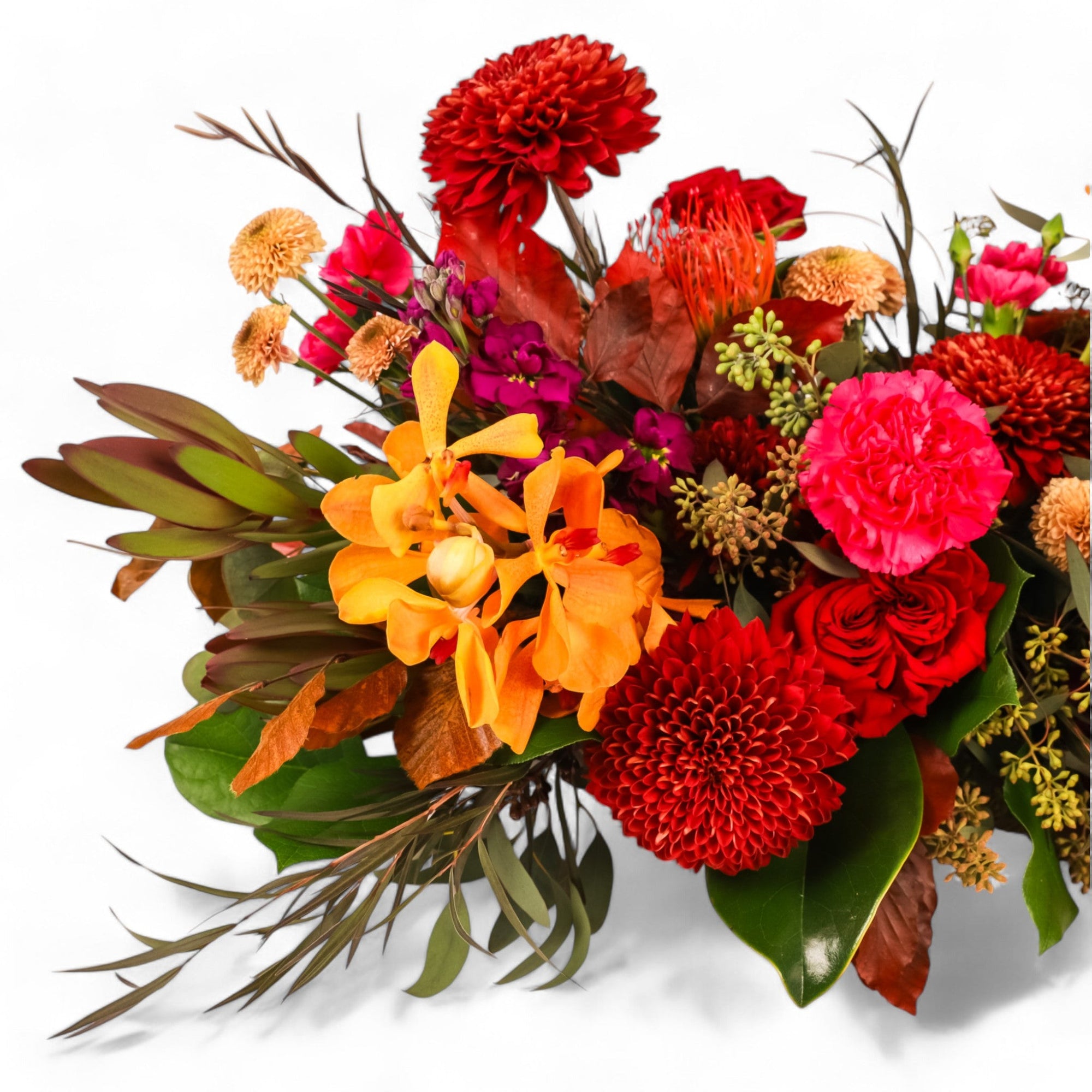 Autumn Harvest Centerpiece - Green Fresh Florals + Plants