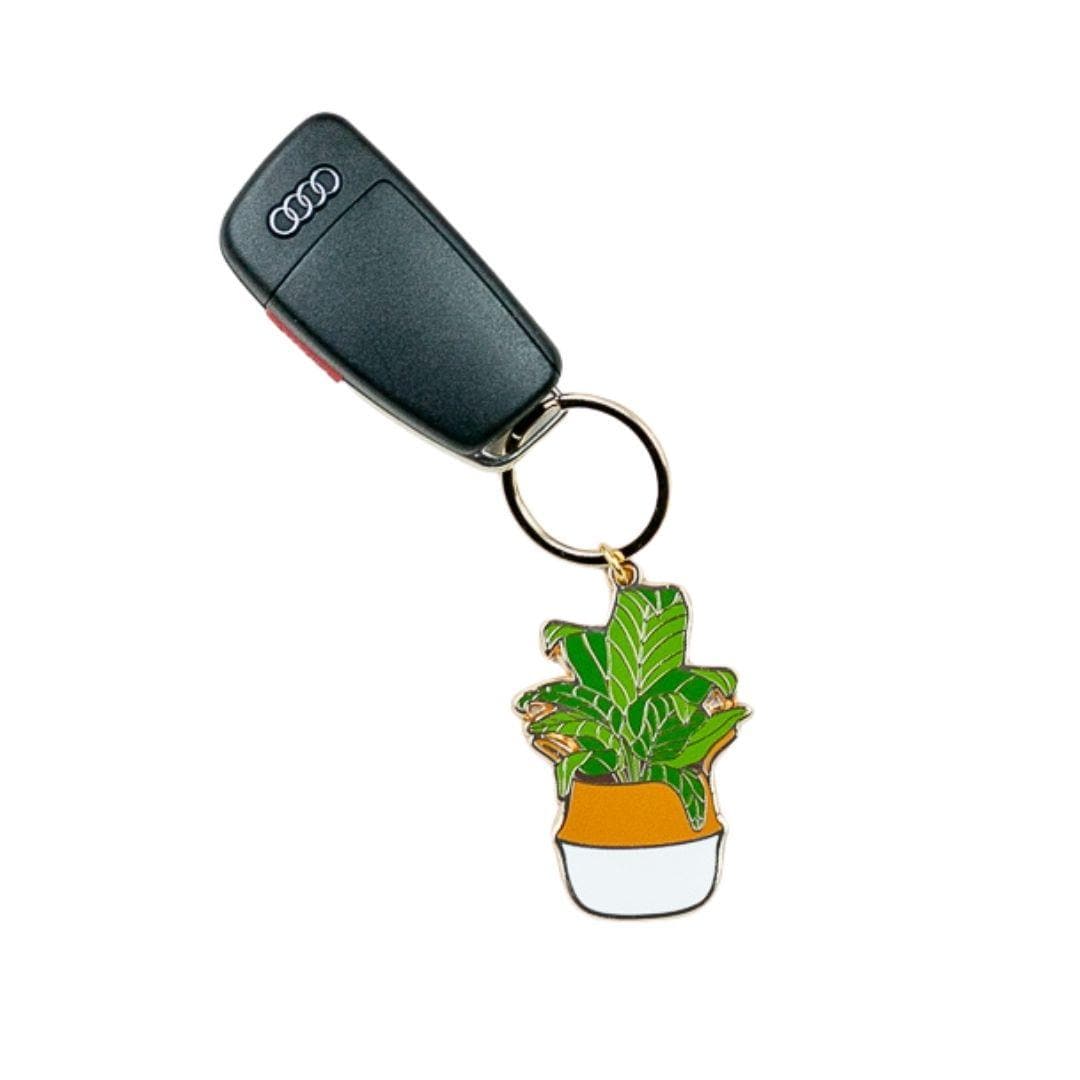 Banana Leaf Keychain - Green Fresh Florals + Plants