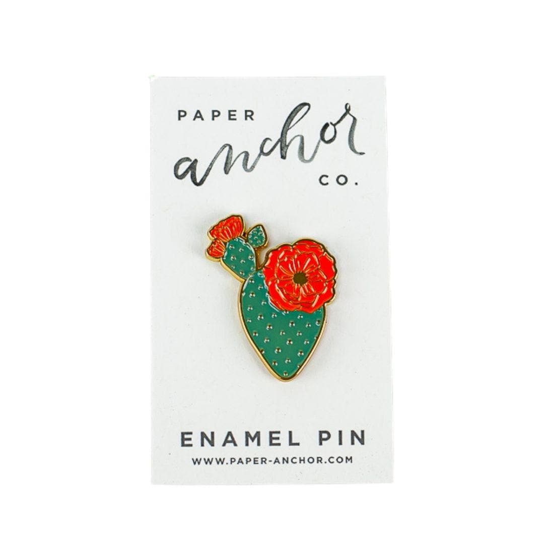 Blooming Cactus Lapel Pin - Green Fresh Florals + Plants