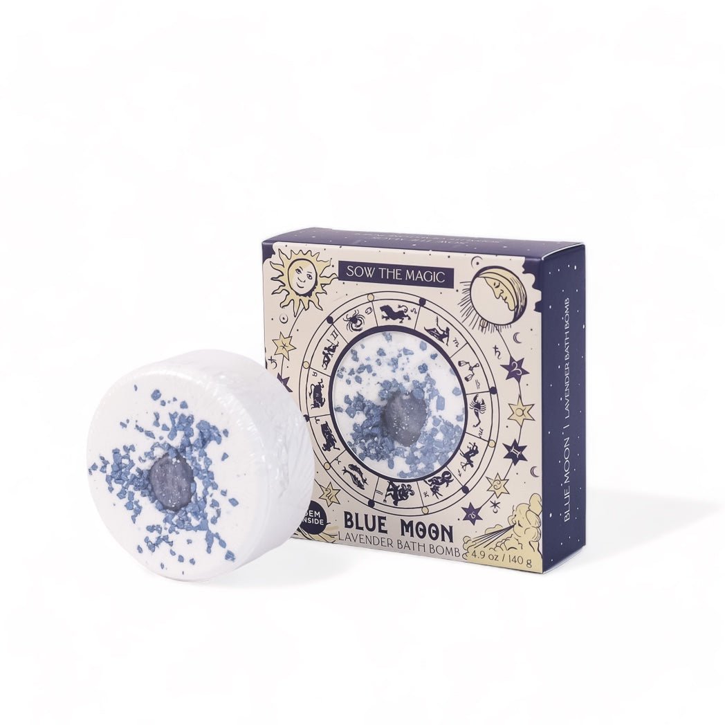 Blue Moon Lavender Bath Bomb - Green Fresh Florals + Plants