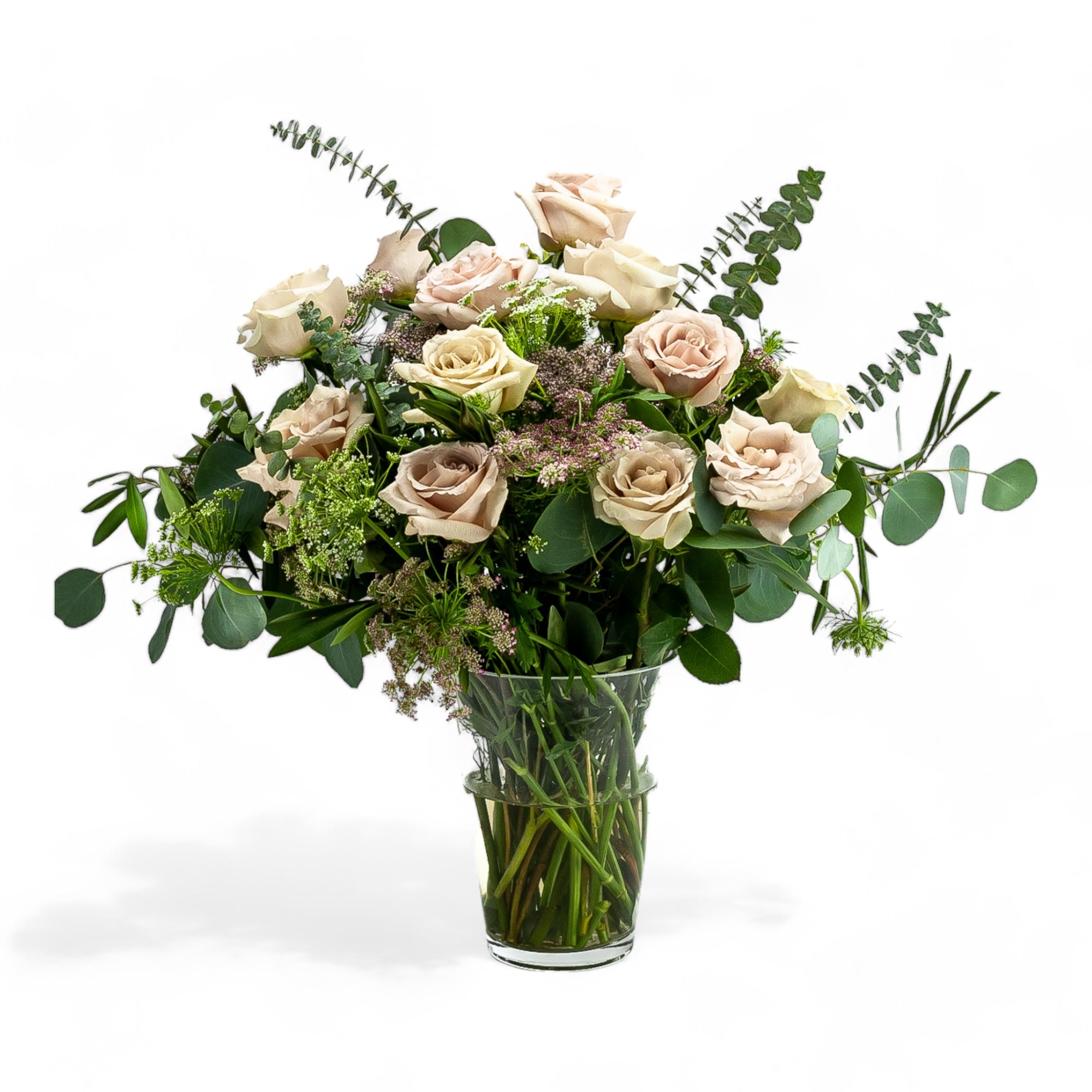 Blush Long - Stem Roses - Green Fresh Florals + Plants