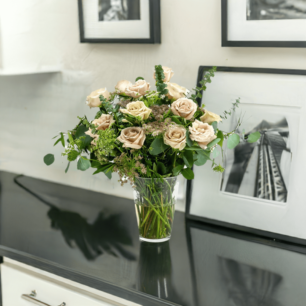 Blush Long - Stem Roses - Green Fresh Florals + Plants