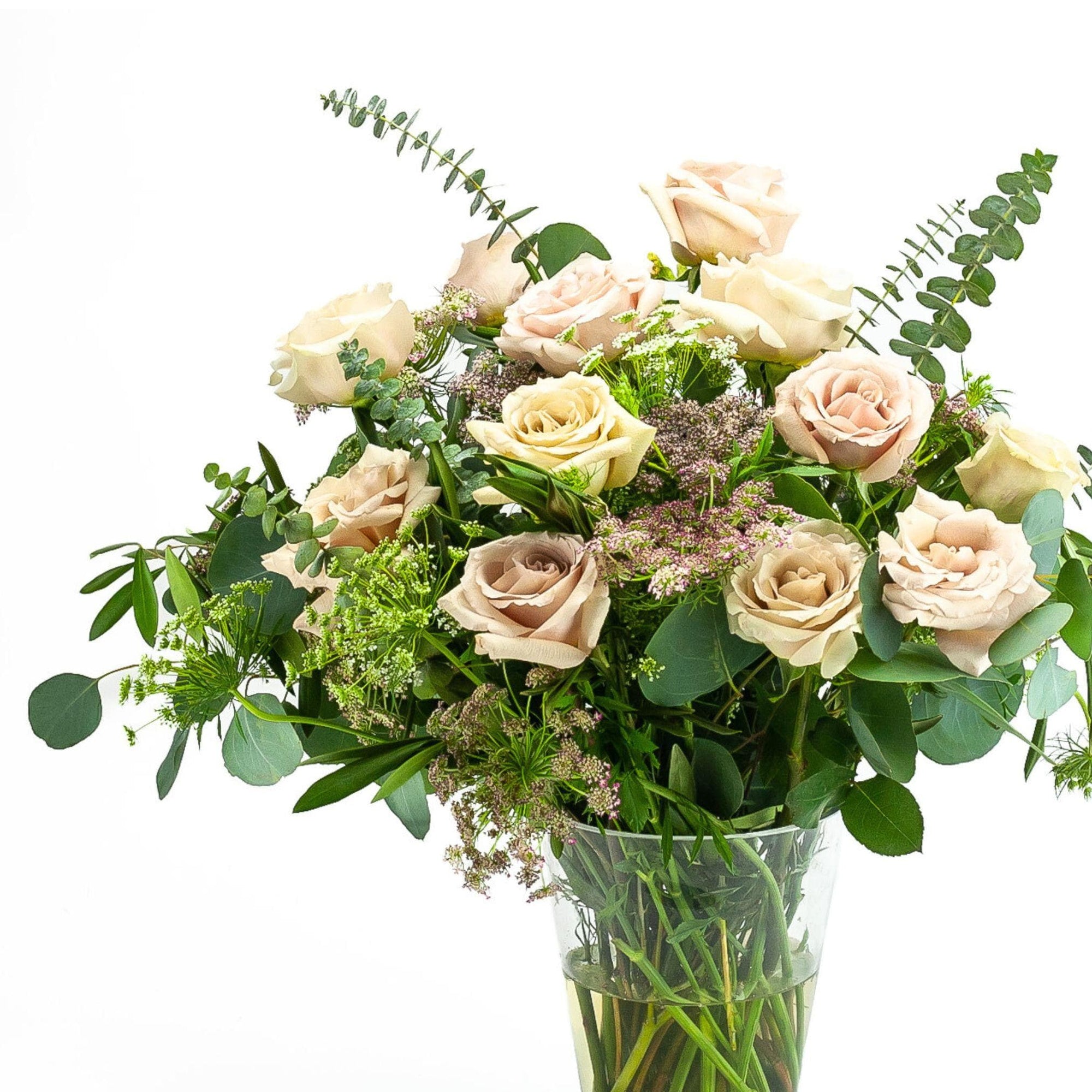 Blush Long-Stem Roses - Green Fresh Florals + Plants