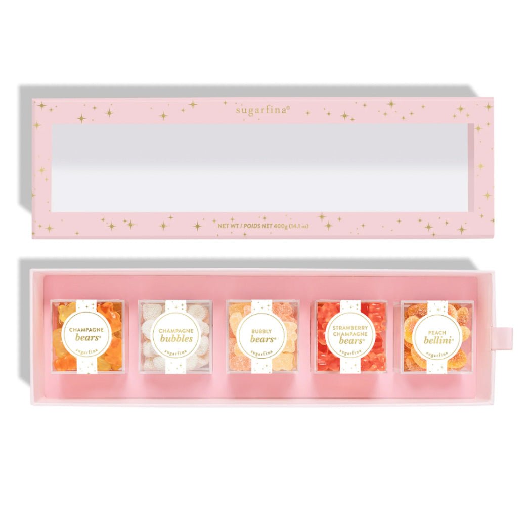 Champagne Flight Candy Bento Box - Green Fresh Florals + Plants