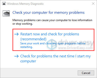 Check your computer for memory problems