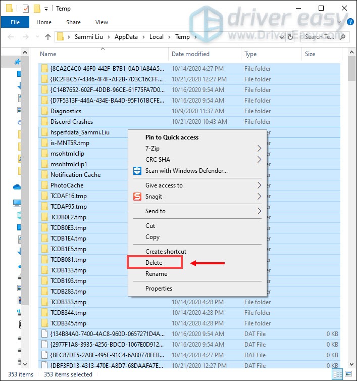 delete temp files to remove edit delay on Fortnite