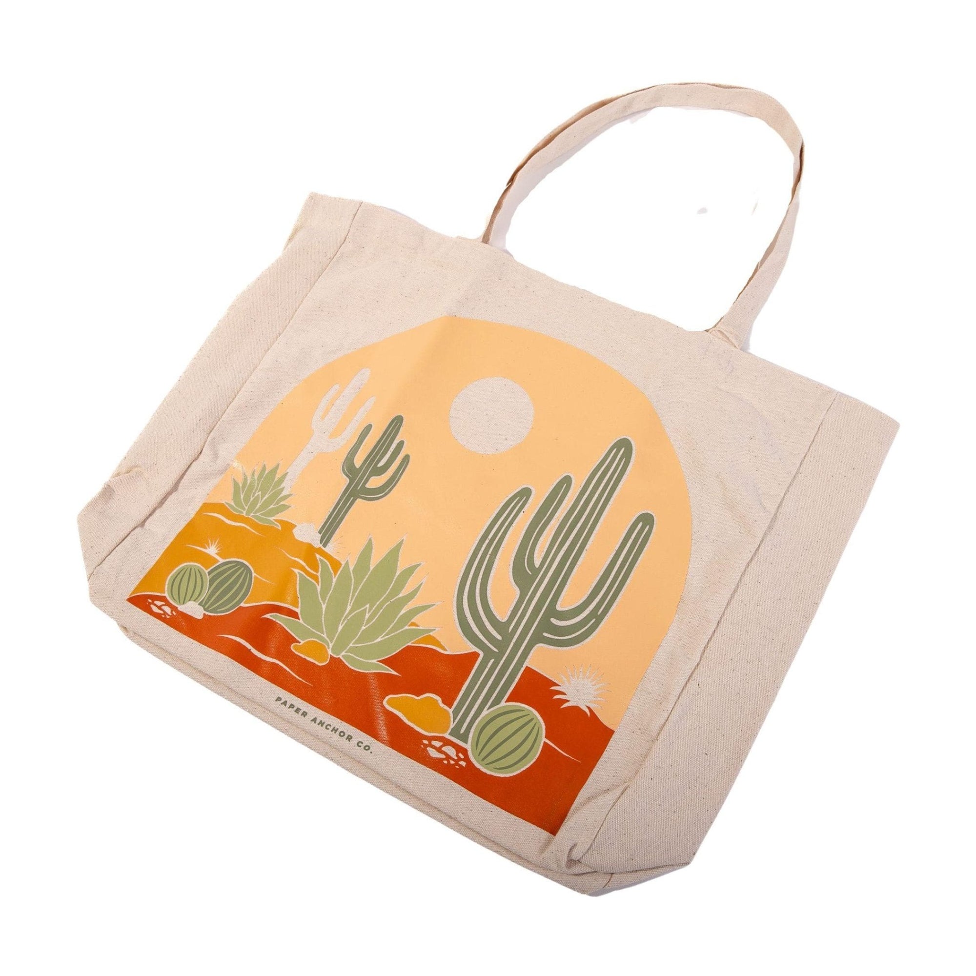 Desert Arch Tote Bag - Green Fresh Florals + Plants