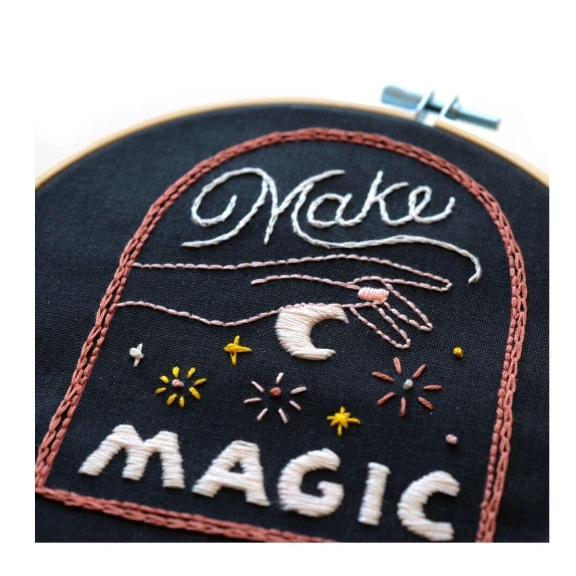 DIY Make Magic Embroidery Patch Kit - Green Fresh Florals + Plants