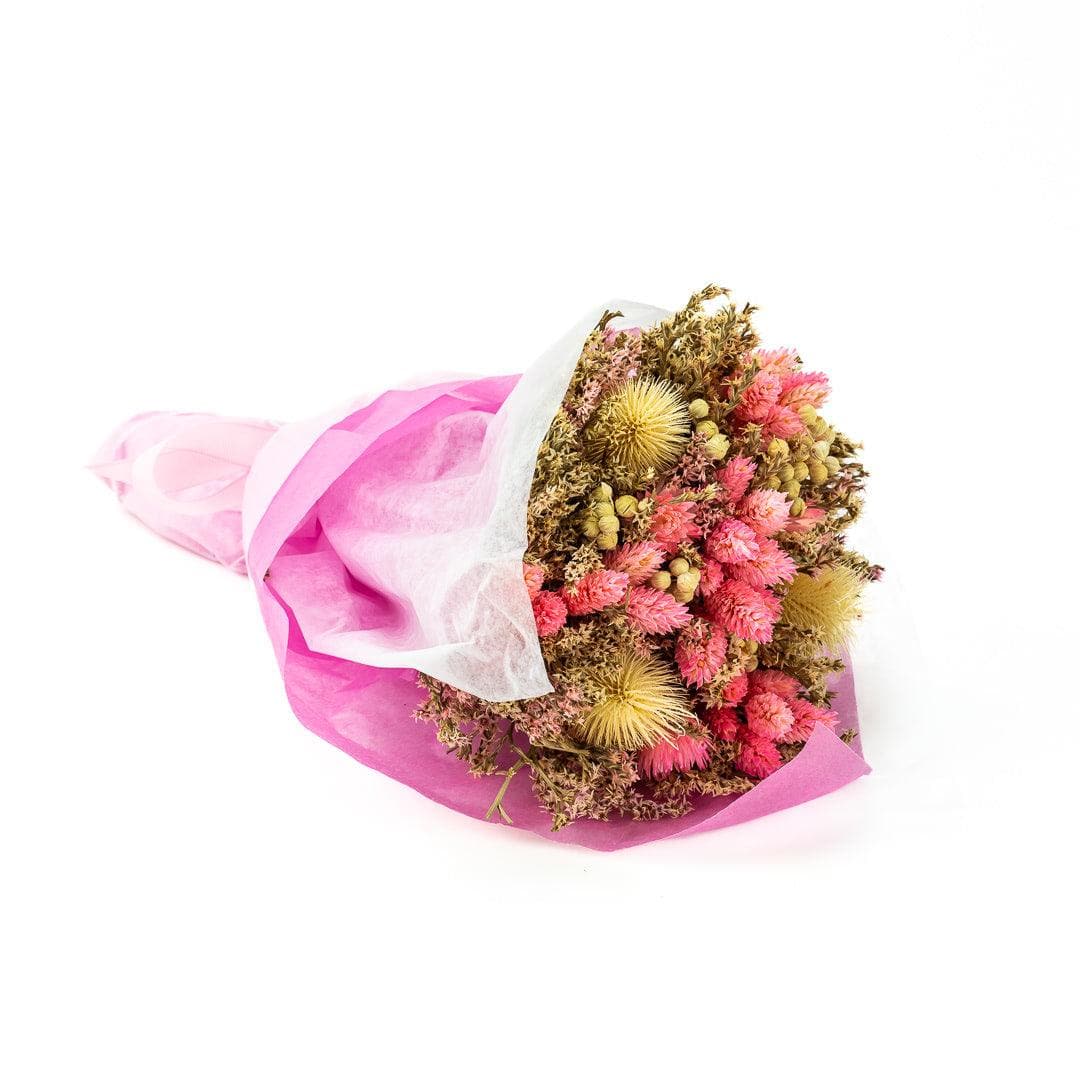 Dried Pink Bouquet - Green Fresh Florals + Plants