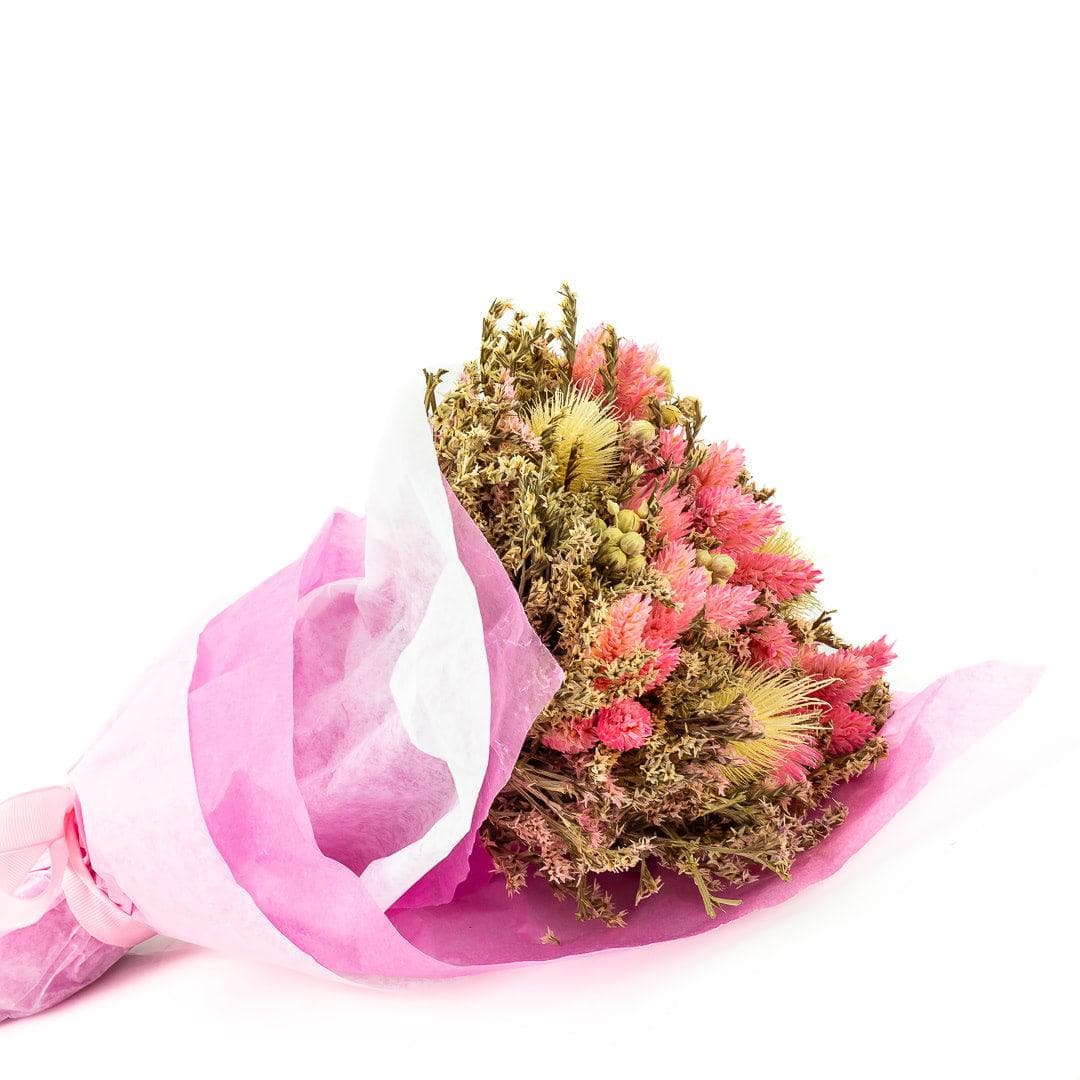 Dried Pink Bouquet - Green Fresh Florals + Plants