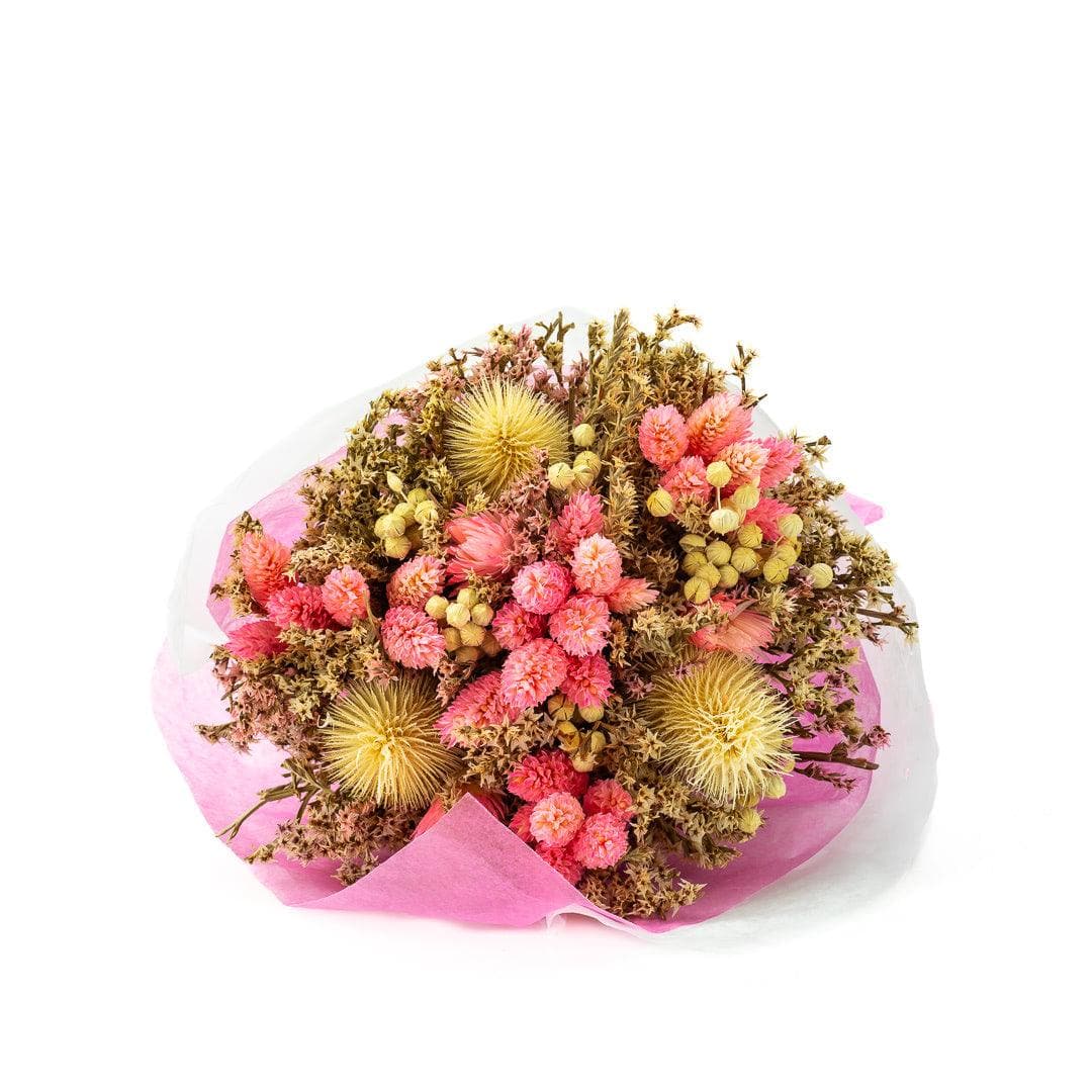 Dried Pink Bouquet - Green Fresh Florals + Plants