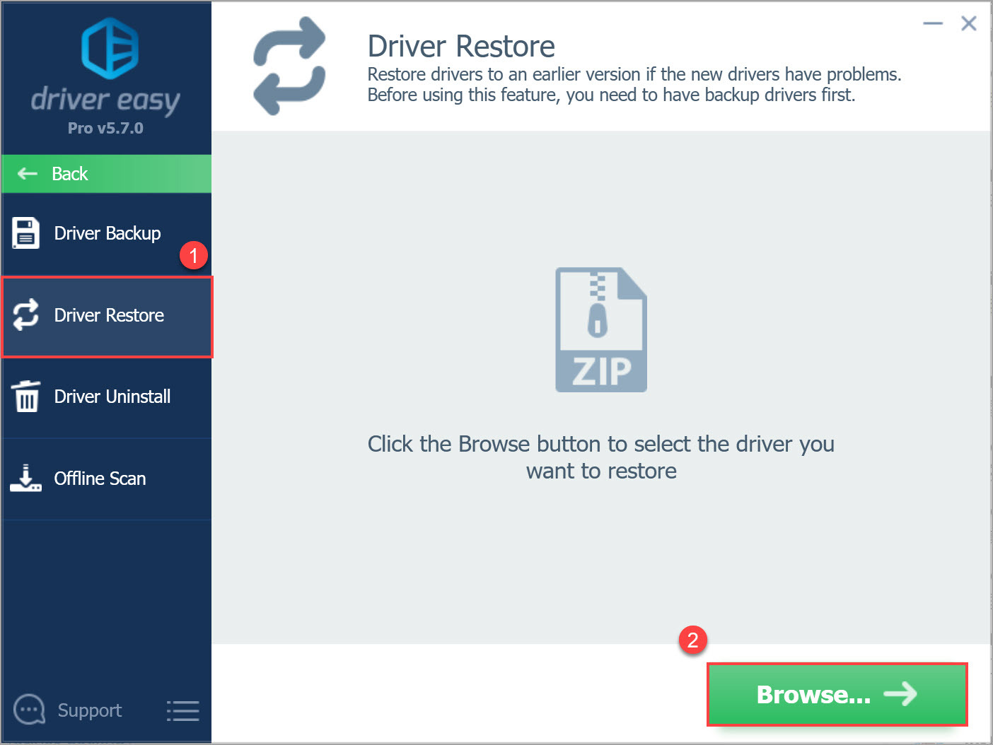 Driver Easy Pro Driver Restore