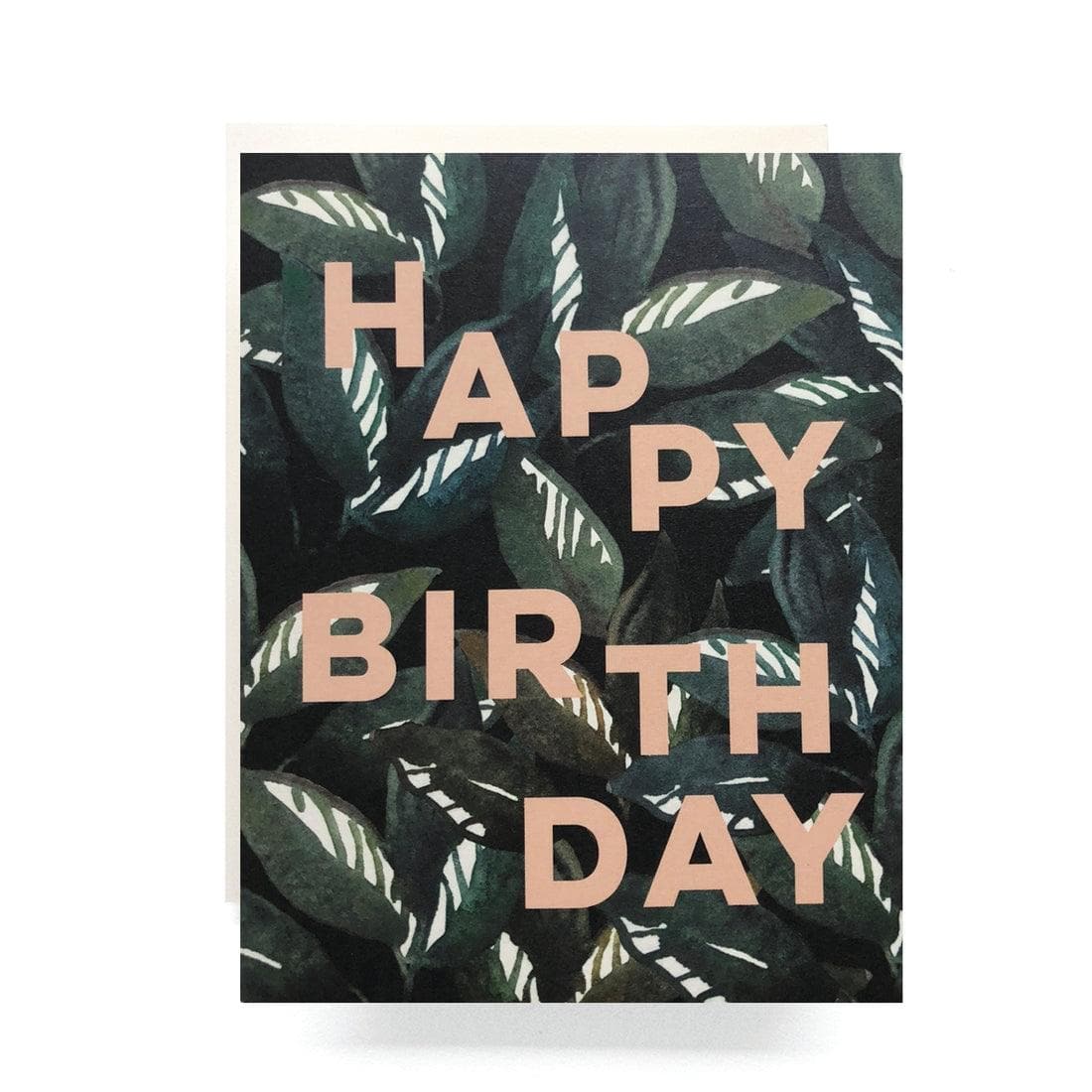 Emerald Forest Birthday Card - Green Fresh Florals + Plants