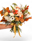 Fall Hand - Tied Bouquet - Green Fresh Florals + Plants