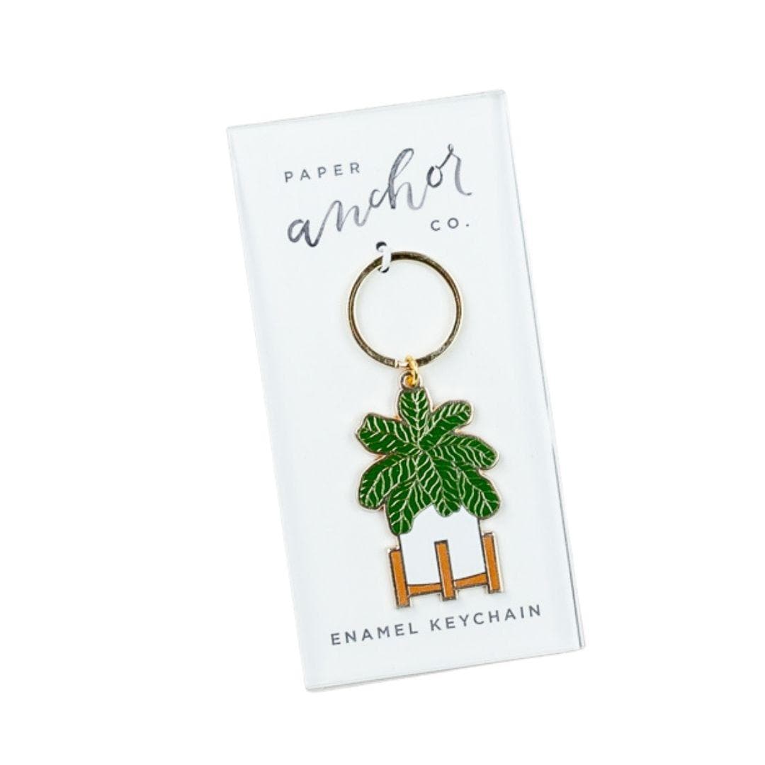 Fiddle Leaf Fig Keychain - Green Fresh Florals + Plants