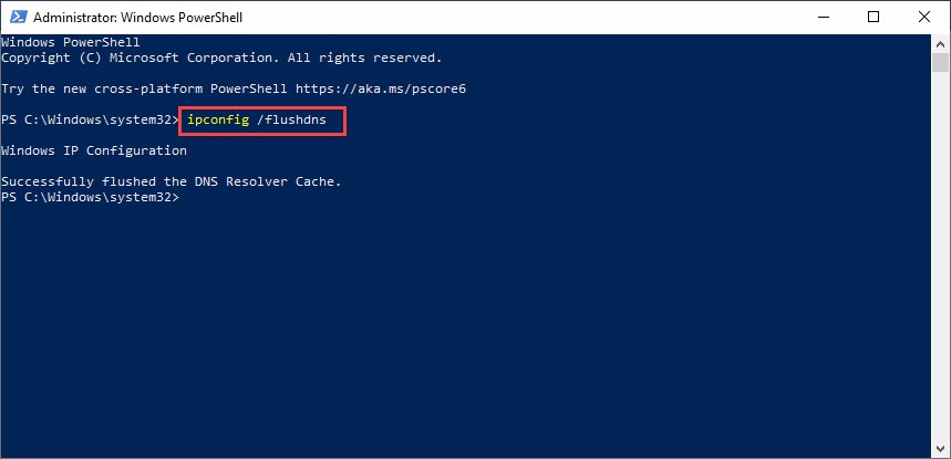 flush dns cache