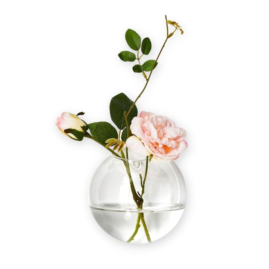 Glass Ball Wall Vase - Green Fresh Florals + Plants