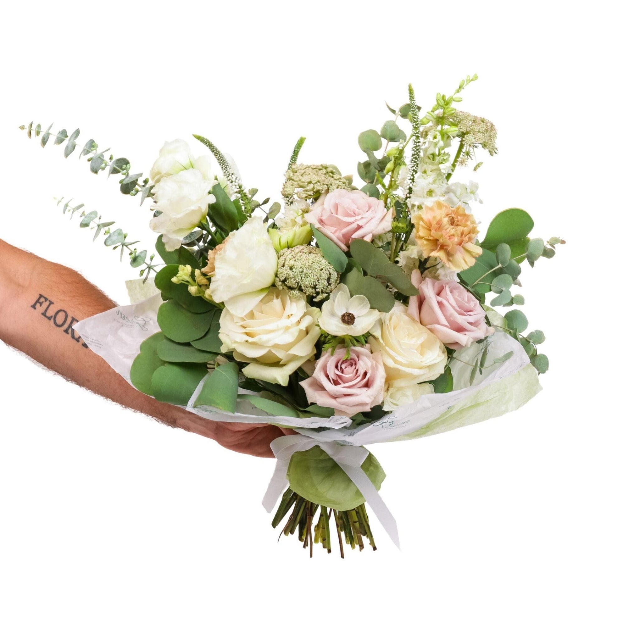 Hand-Tied Fresh Flower Bouquet - Green Fresh Florals + Plants