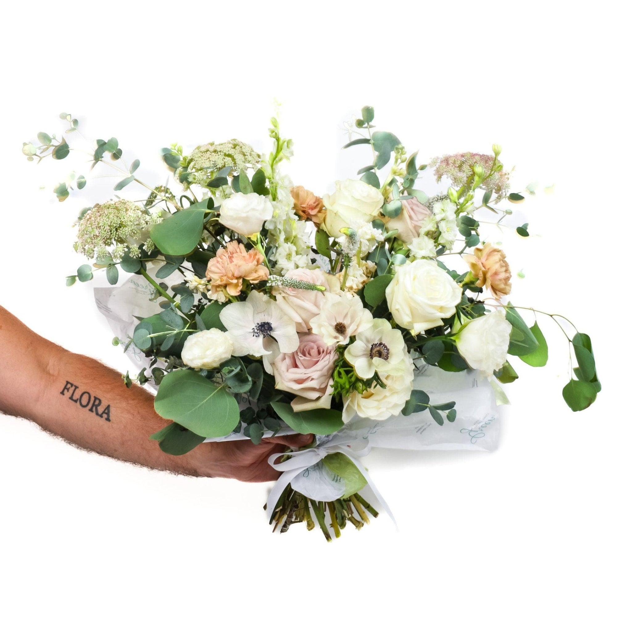 Hand-Tied Fresh Flower Bouquet - Green Fresh Florals + Plants