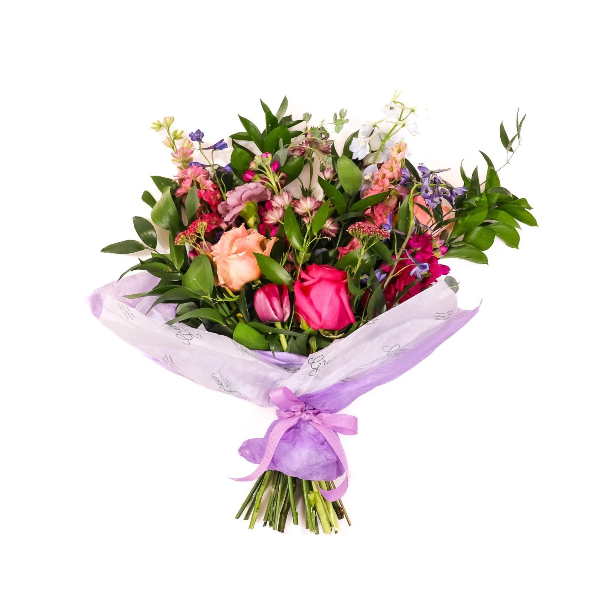 Hand-Tied Fresh Flower Bouquet - Green Fresh Florals + Plants