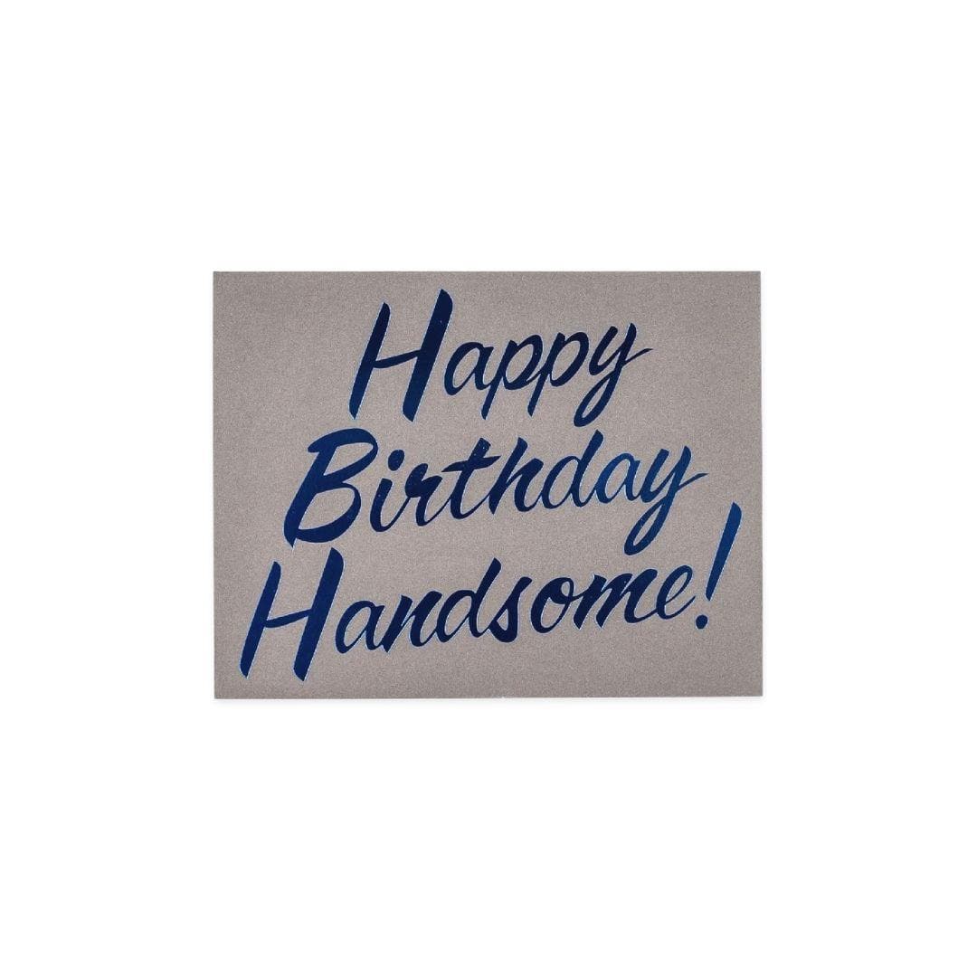 Happy Birthday Handsome Card - Green Fresh Florals + Plants