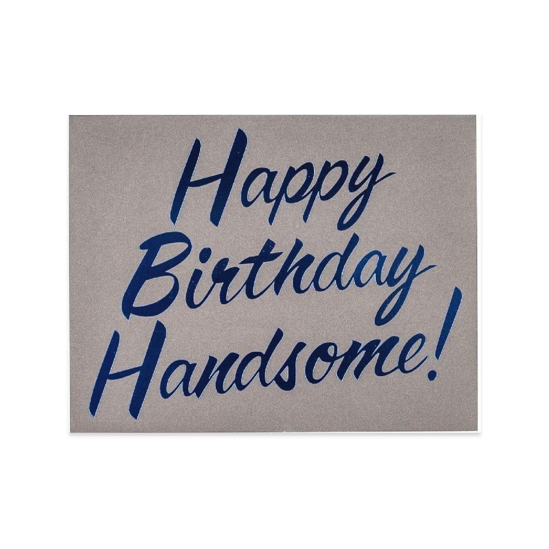 Happy Birthday Handsome Card - Green Fresh Florals + Plants