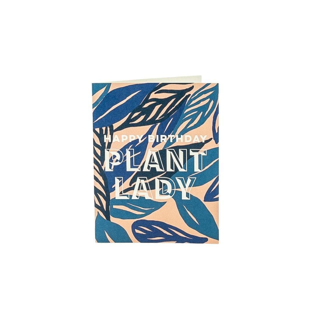 Happy Birthday Plant Lady Card - Green Fresh Florals + Plants