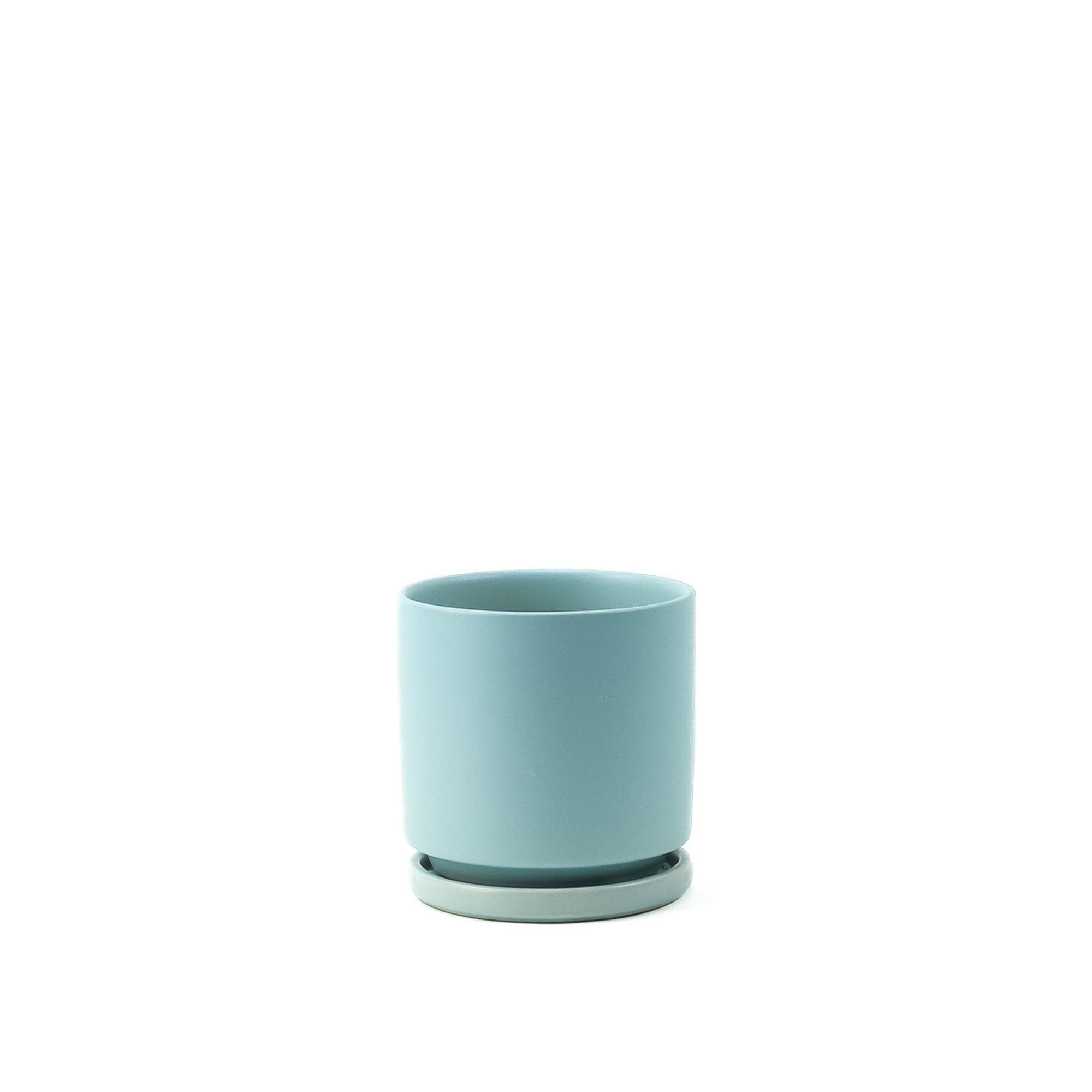 Momma Pots Pastel Gemstone Cylinder - Green Fresh Florals + Plants