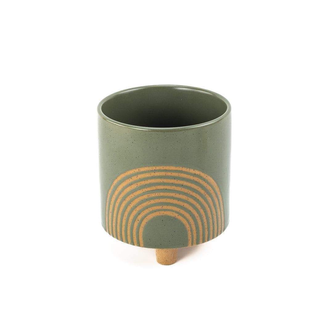 Olive Rainbow Stoneware Planter - Green Fresh Florals + Plants