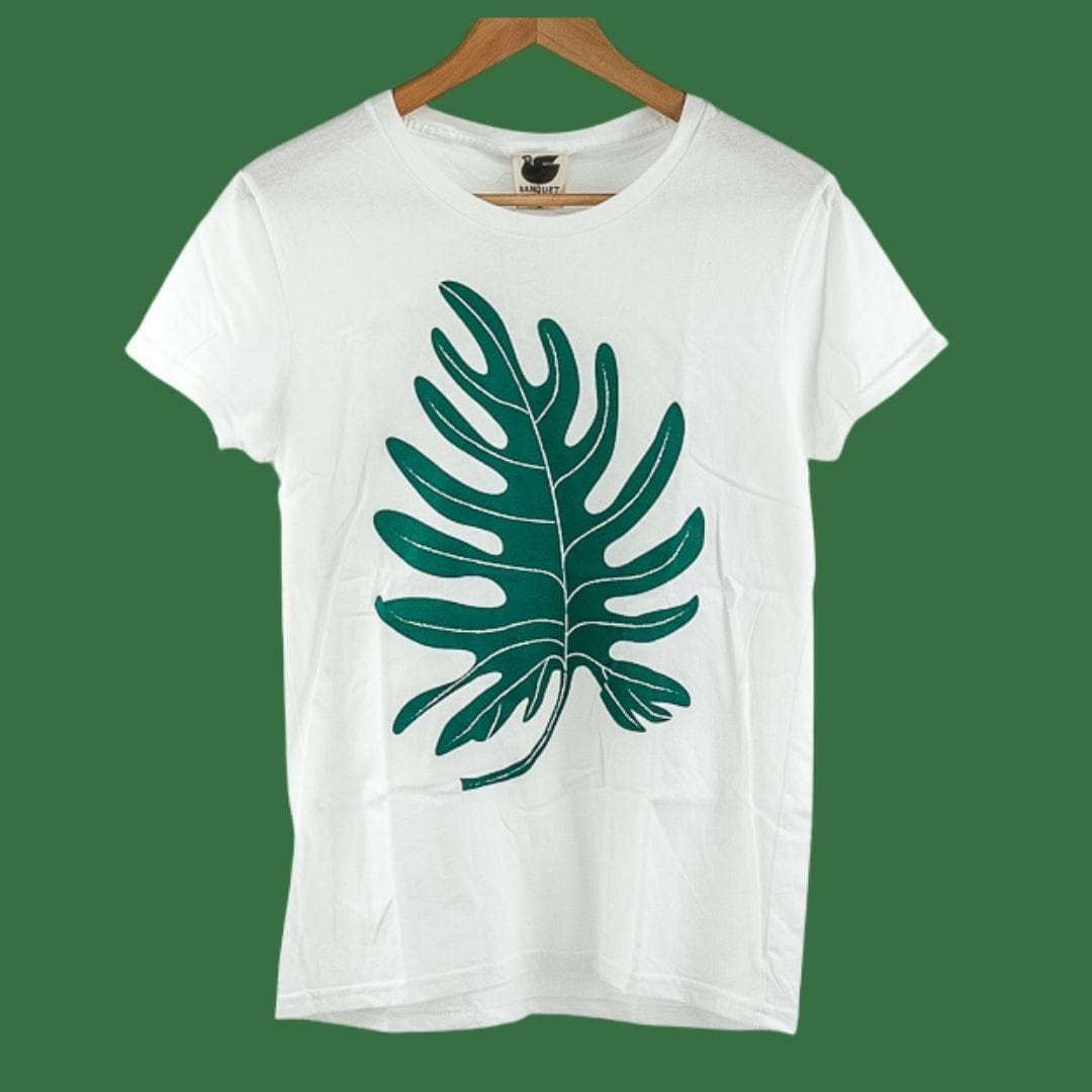 Philodendron Leaf Women's T-Shirt - Green Fresh Florals + Plants