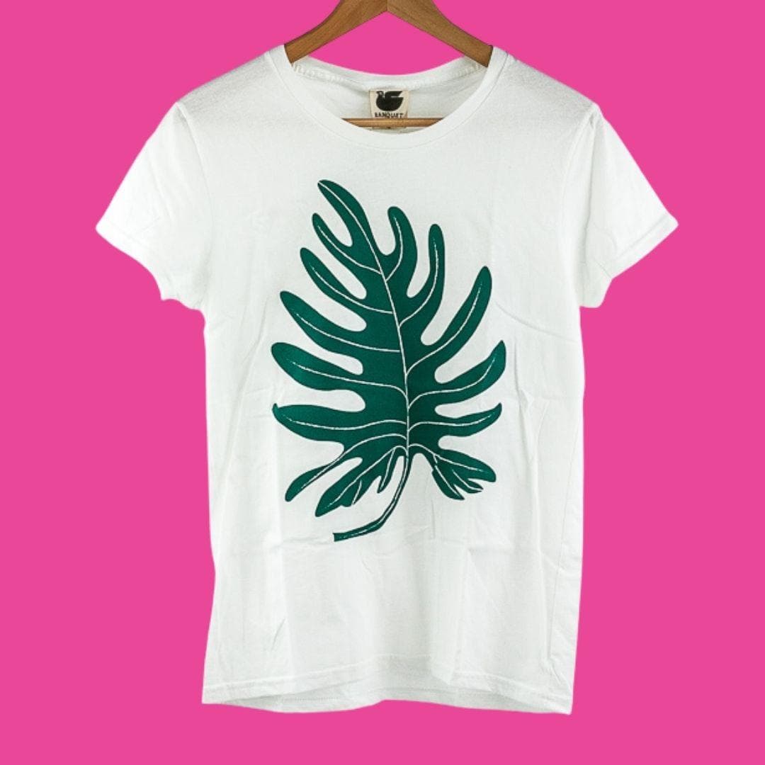 Philodendron Leaf Women's T-Shirt - Green Fresh Florals + Plants