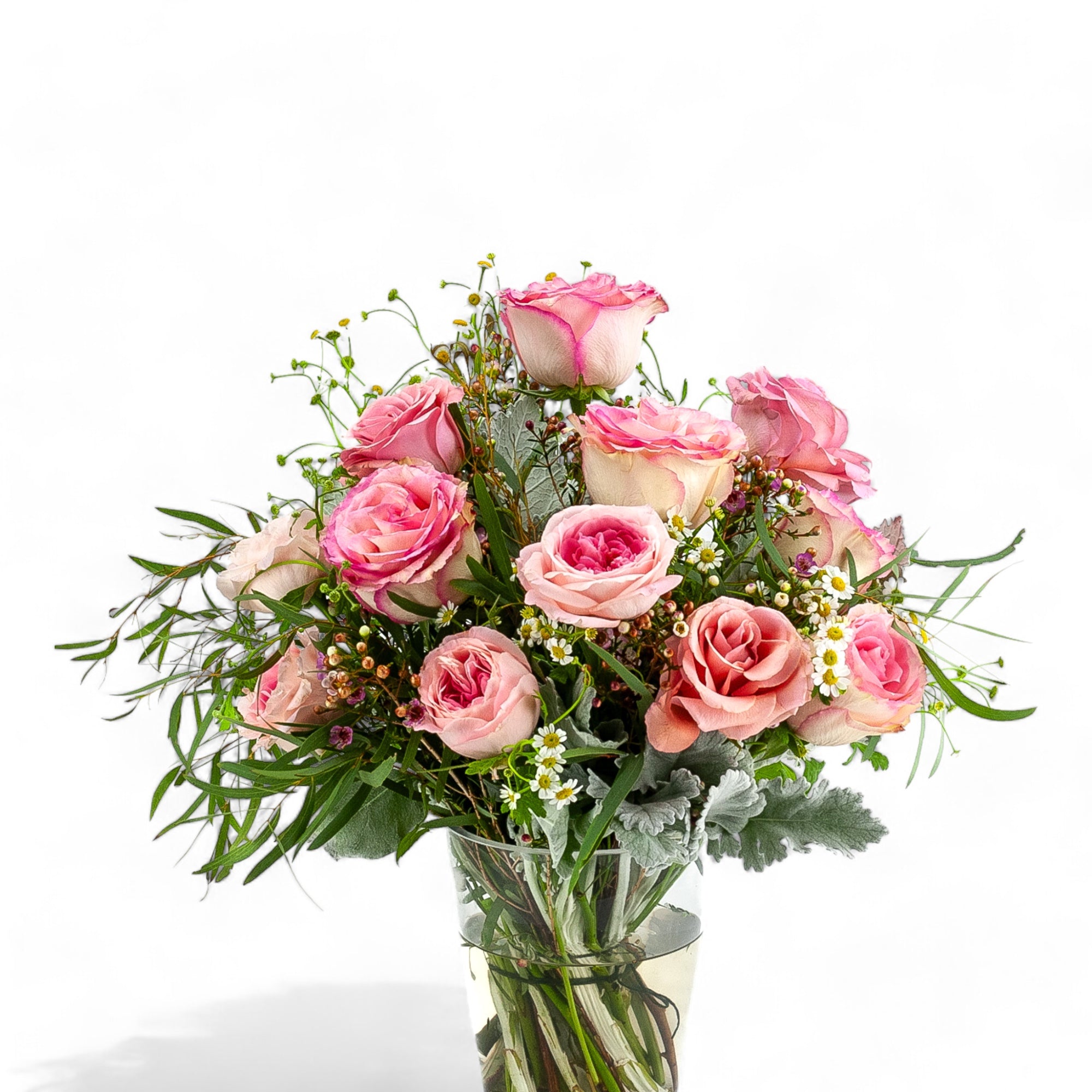 Pink Long - Stem Roses - Green Fresh Florals + Plants