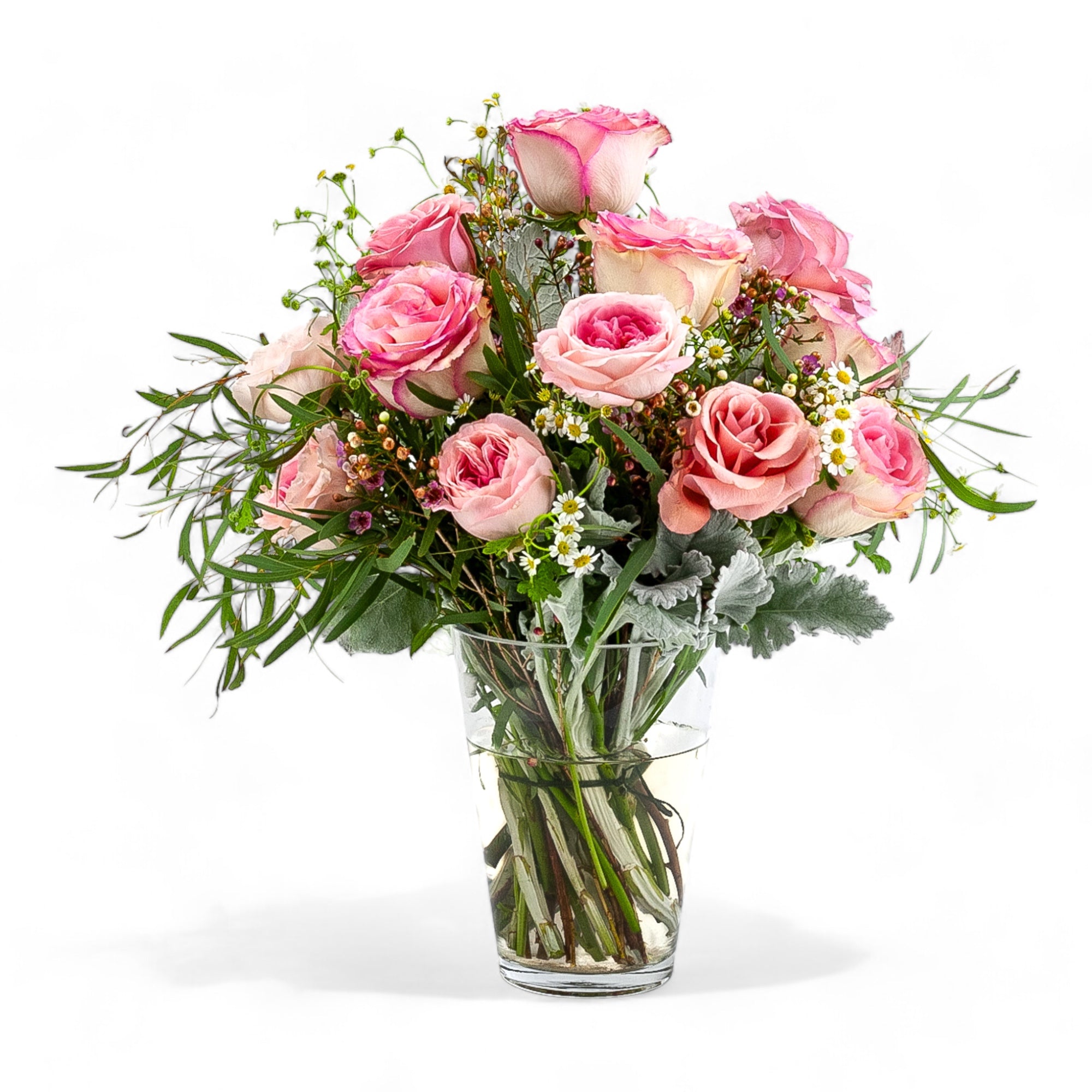 Pink Long - Stem Roses - Green Fresh Florals + Plants