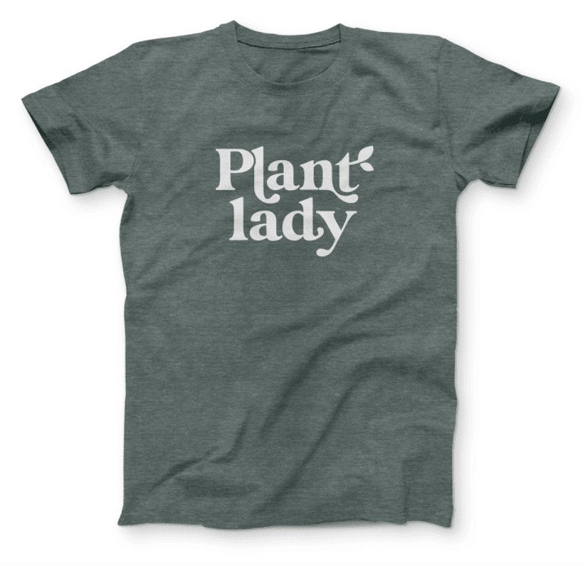 Plant Lady T-shirt - Green Fresh Florals + Plants