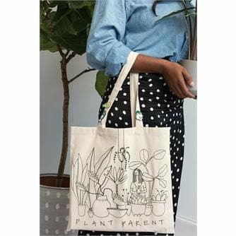 Plant Parent Tote - Green Fresh Florals + Plants