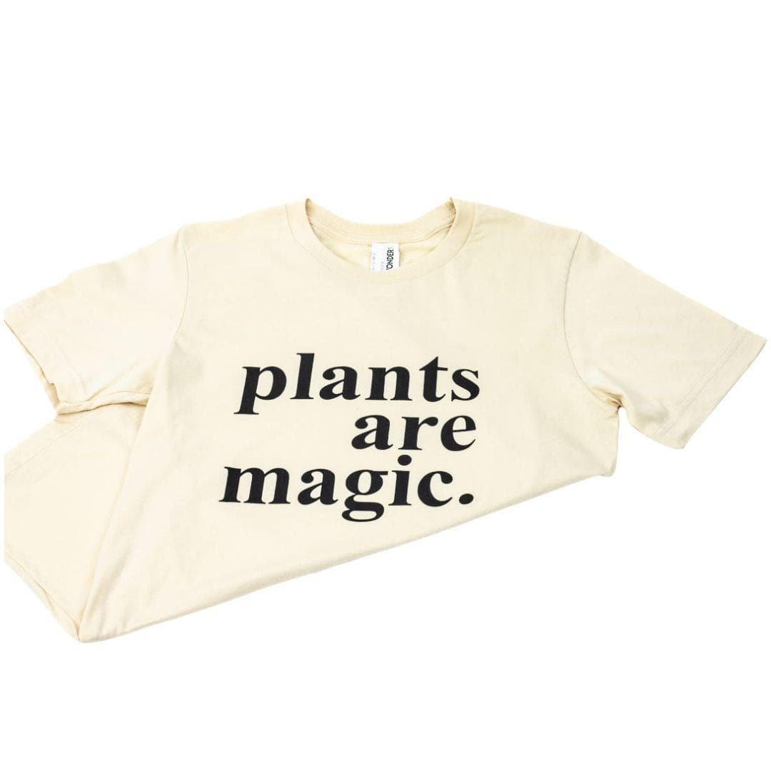 Plants Are Magic T-shirt - Green Fresh Florals + Plants