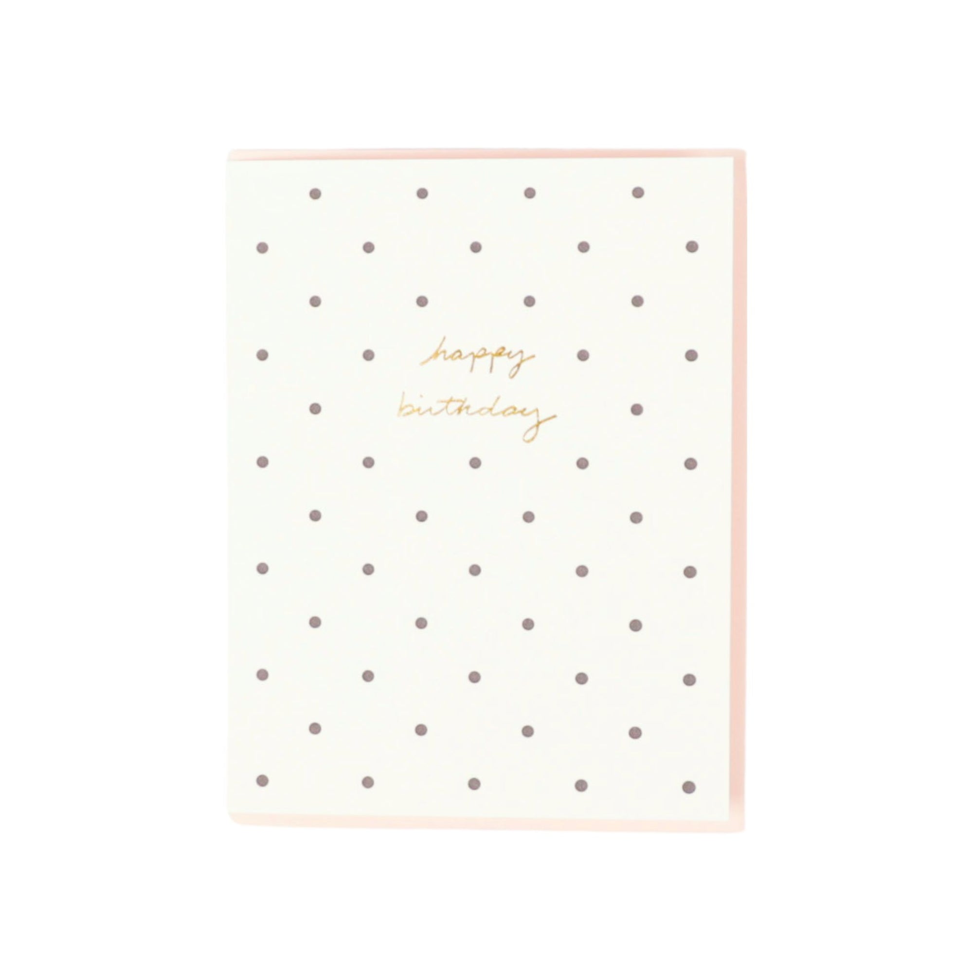 Polka Dot Birthday Card - Green Fresh Florals + Plants