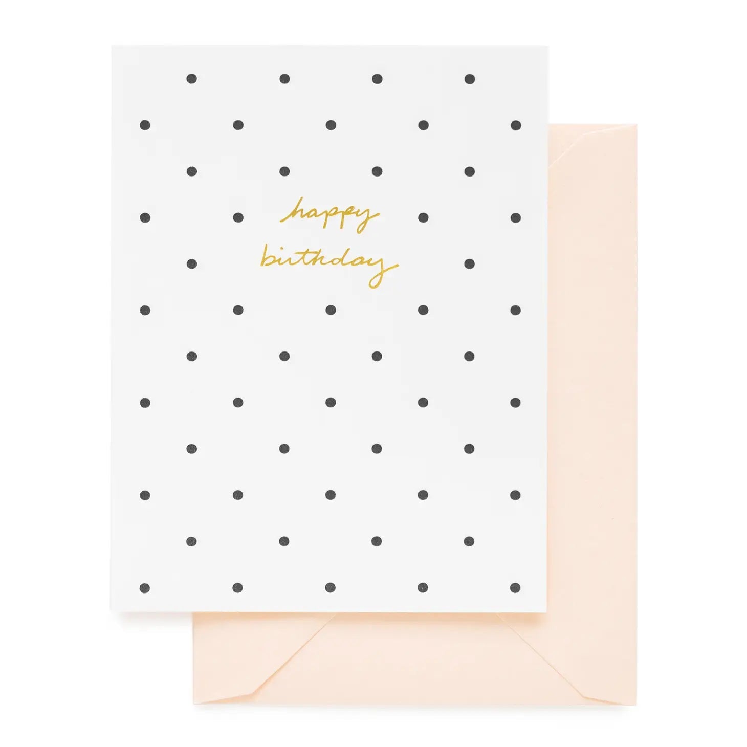 Polka Dot Birthday Card - Green Fresh Florals + Plants