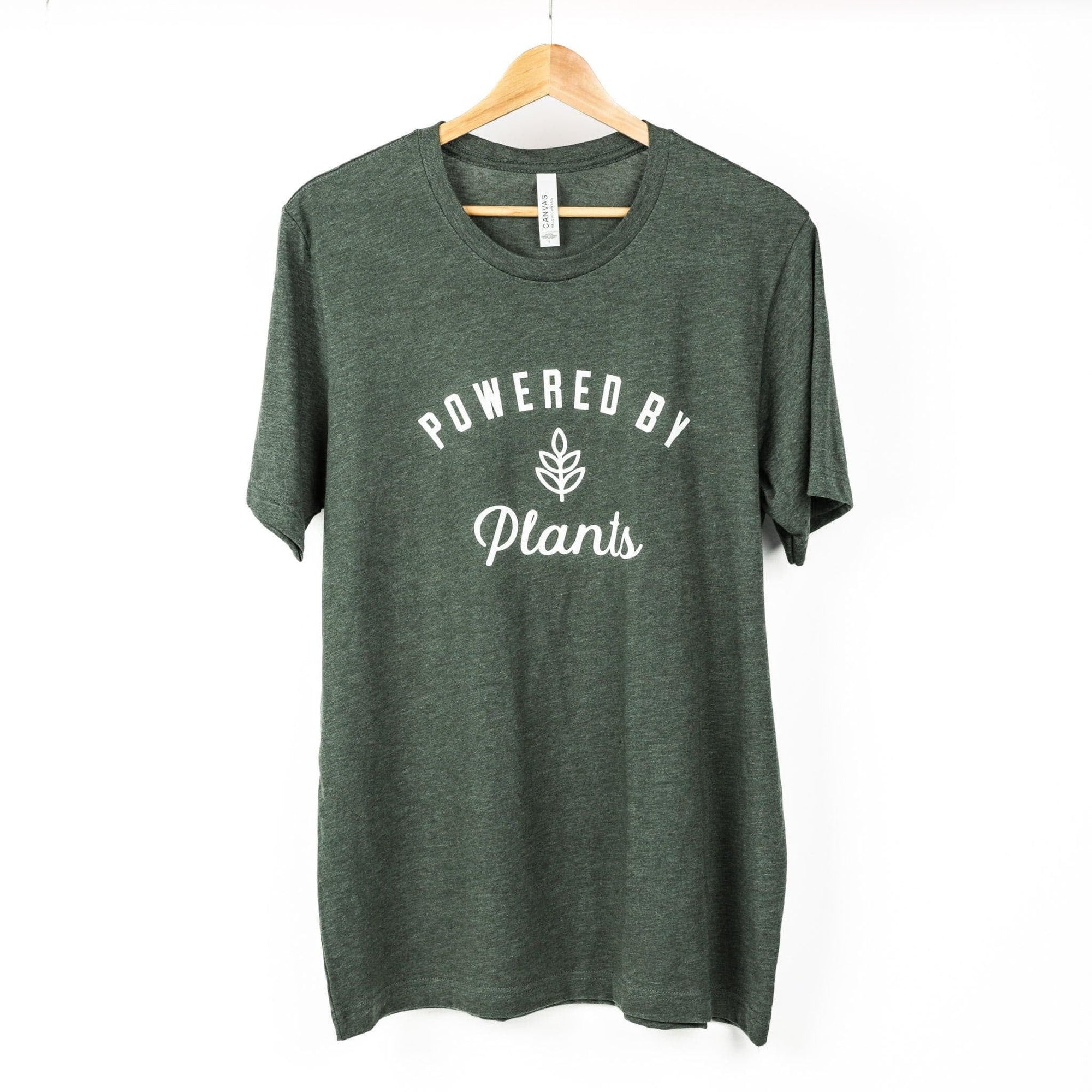 Powered By Plants T-Shirt - Green Fresh Florals + Plants