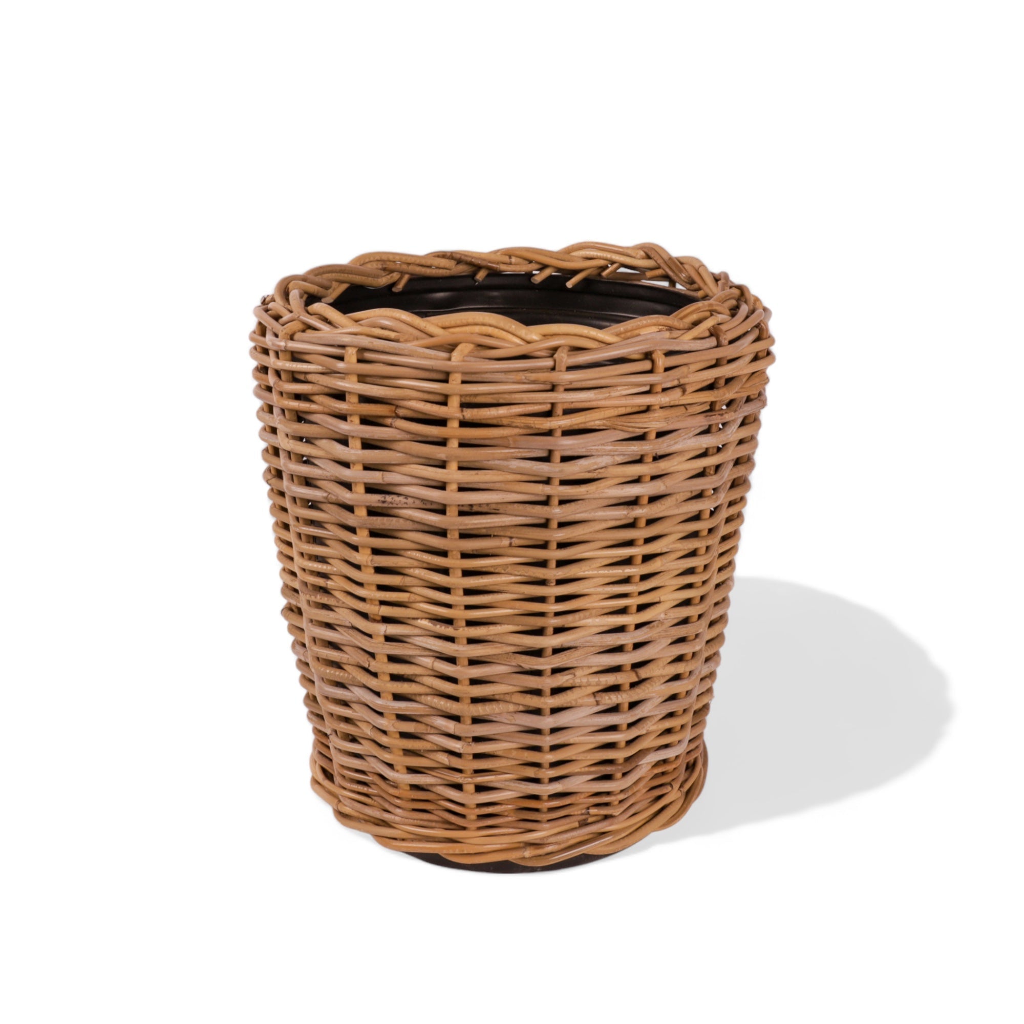 Rattan Basket - Green Fresh Florals + Plants