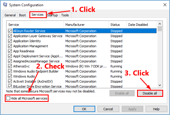 system configuration