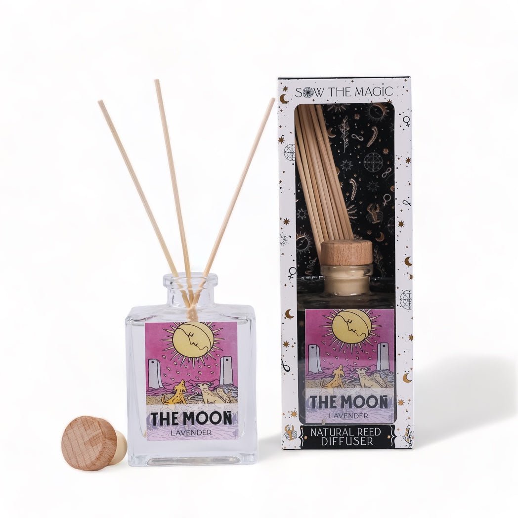 Tarot Card Home Reed Diffuser - Green Fresh Florals + Plants