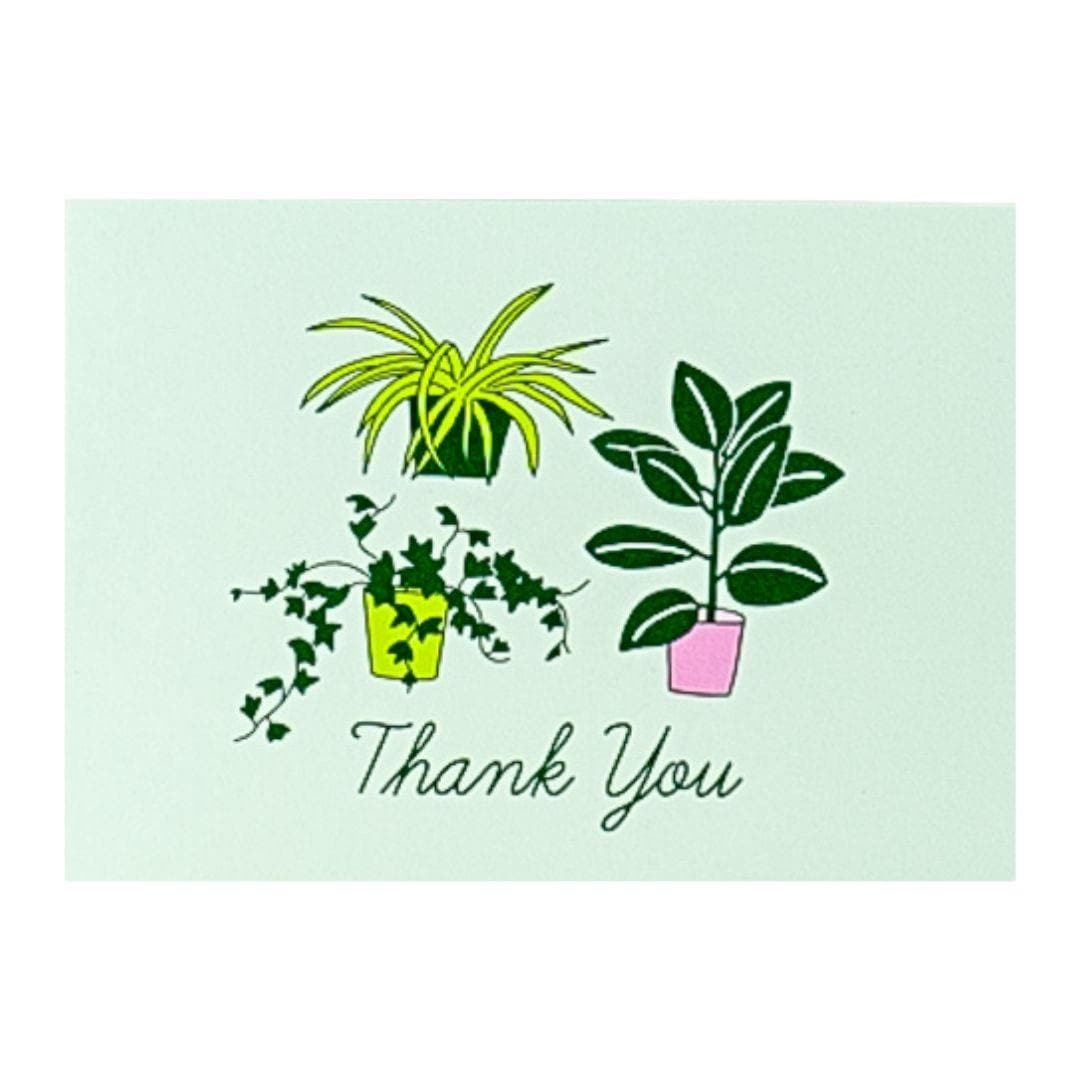 Thank You Plants Card - Green Fresh Florals + Plants