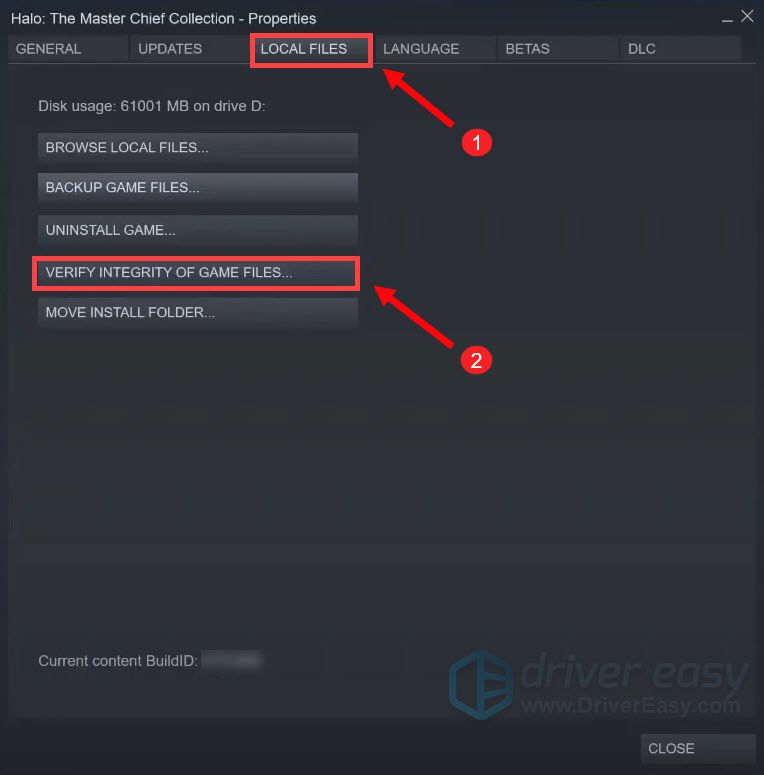 verify integrity of game files Halo 4UE4 Fatal Error