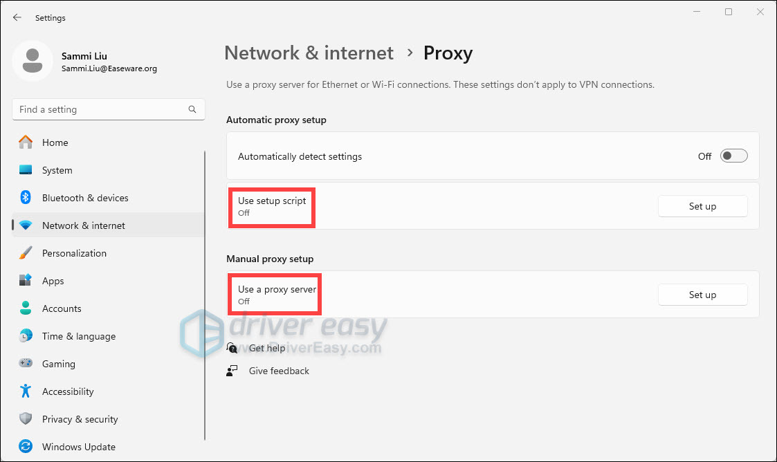 Windows 11 configure proxy settings