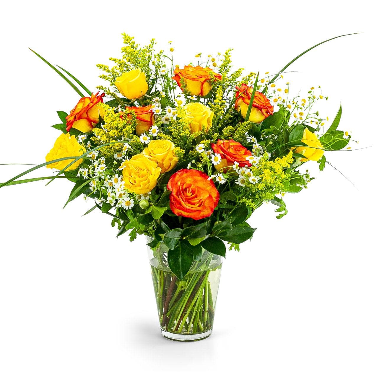 Yellow Ombre Long-Stem Roses - Green Fresh Florals + Plants